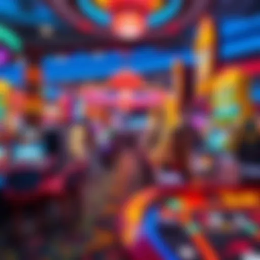 The Excitement of Casino Atmosphere A vibrant casino floor bustling with activity