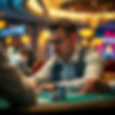 The Mind of a Strategist in Poker A focused player contemplating their next move during a poker game