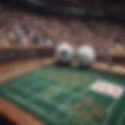 Graph showcasing NCAA title game odds trends