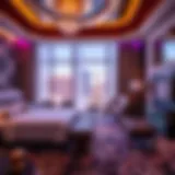 Luxurious hotel room with elegant decor