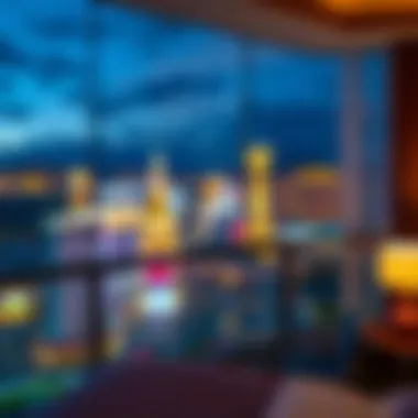 Stunning view of the Las Vegas Strip from a hotel room