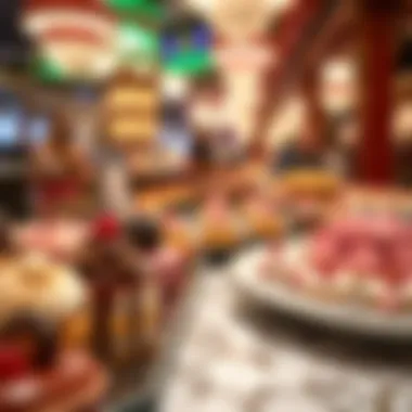 An assortment of decadent desserts and pastries waiting to be enjoyed at the buffet.