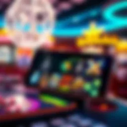 Mobile casino interface showcasing various games