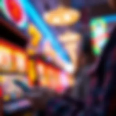 Mobile Gambling User Interaction A user engaging with a mobile gambling app