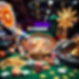 Visual representation of various online casino games