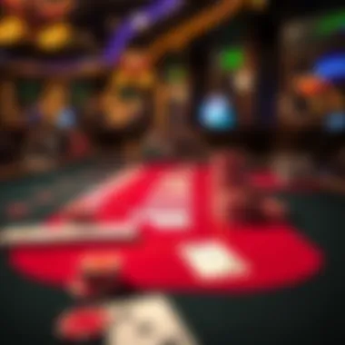 Understanding the Blackjack Table A detailed layout of a blackjack table with cards and chips