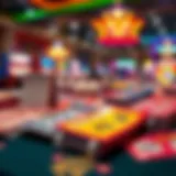 A colorful array of lottery tickets displayed on a table