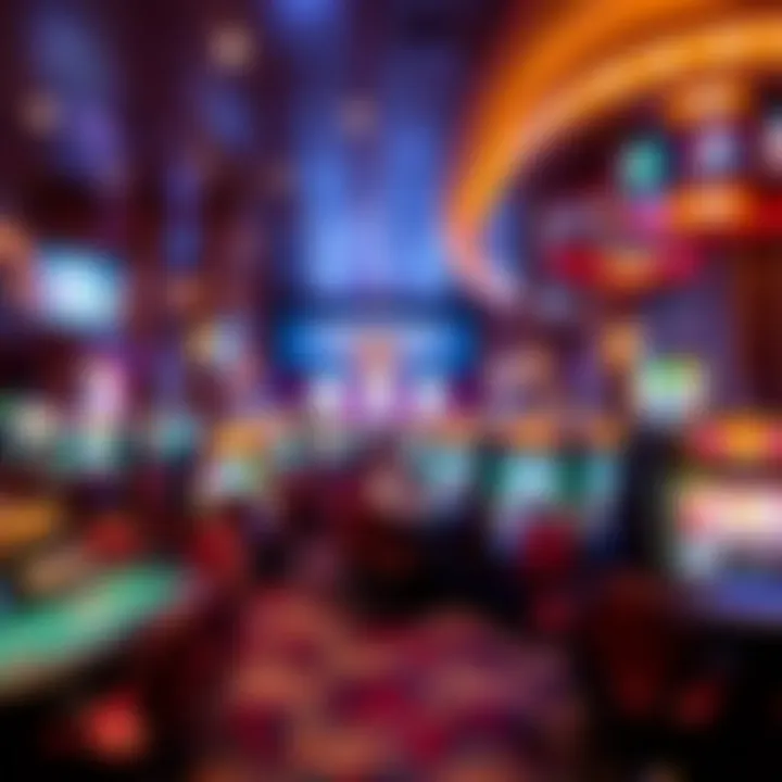 Interior of Del Lago Casino showcasing gaming tables