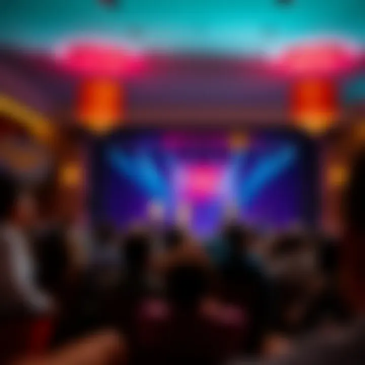 Live entertainment stage with audience enjoying a performance