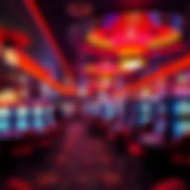 Interior view of gaming area with vibrant atmosphere