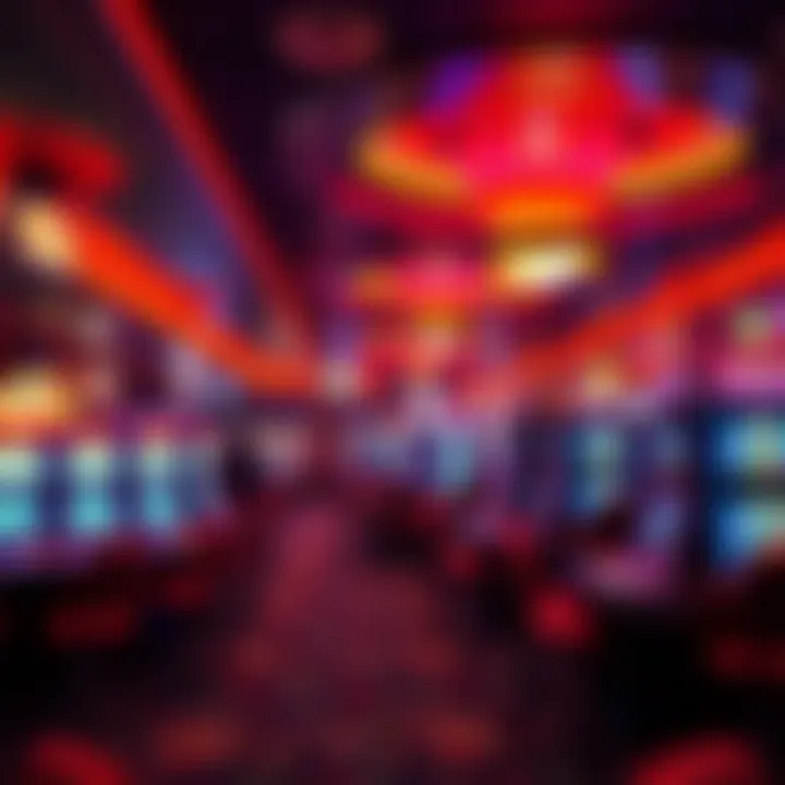Interior view of gaming area with vibrant atmosphere