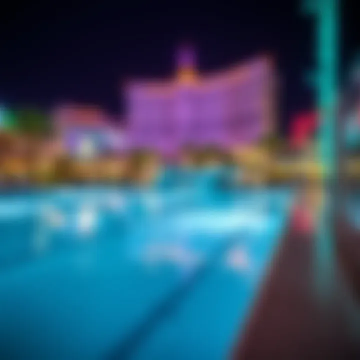 Serene Evening Atmosphere at the Pool Serene evening ambiance at the Downtown Grand pool