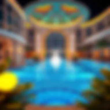 Architectural Marvel of the Pool Stunning architectural design of the Downtown Grand pool