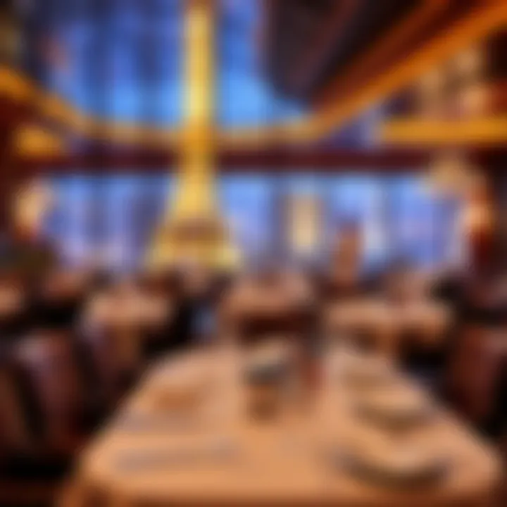 Elegant dining setup at the Eiffel Tower Restaurant