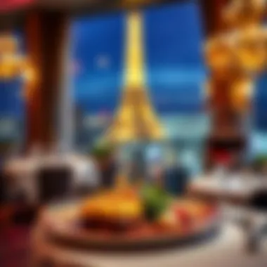 Delicious gourmet dish served at the Eiffel Tower Restaurant