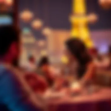 Couple enjoying a romantic dinner at the Eiffel Tower Restaurant