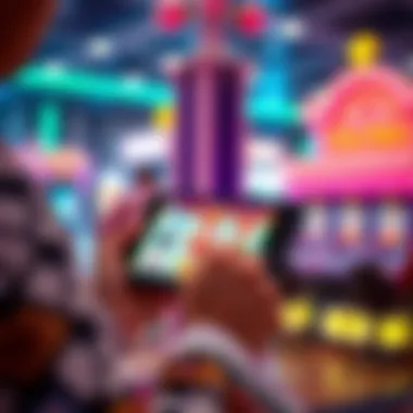 Engaging with Free Slots on Mobile Player enjoying a free slot game on a tablet