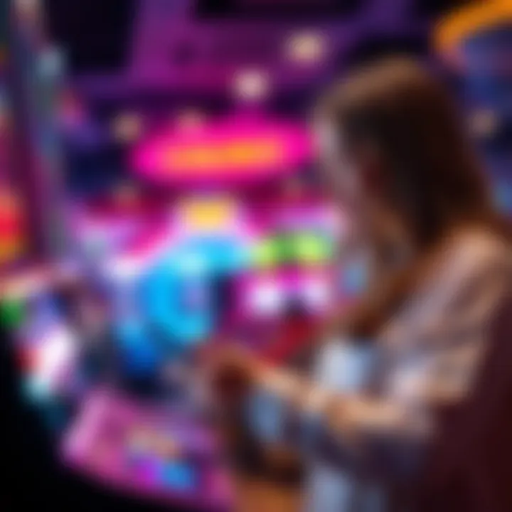 User engaging with a gaming app that offers cash prizes