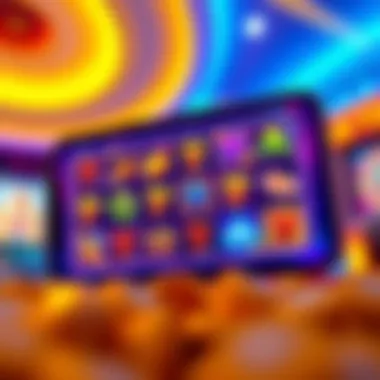 Vibrant Slot App Interface Colorful slot app interface showcasing various games