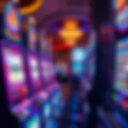 Vibrant slot machine display in a San Diego casino