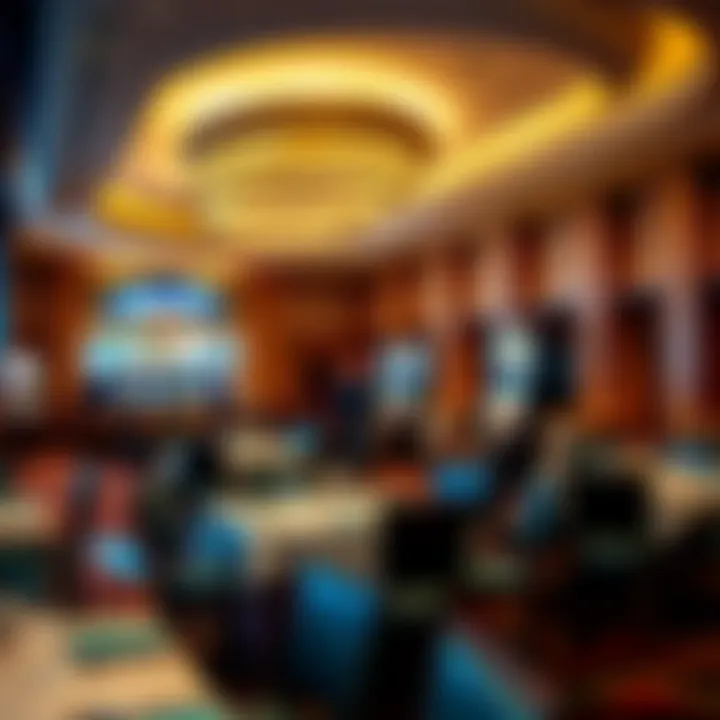 Diverse Culinary Options in Dining Area Elegant dining area within the casino featuring diverse culinary options