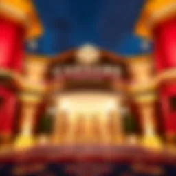 Exterior view of Caesars Casino showcasing its grand entrance