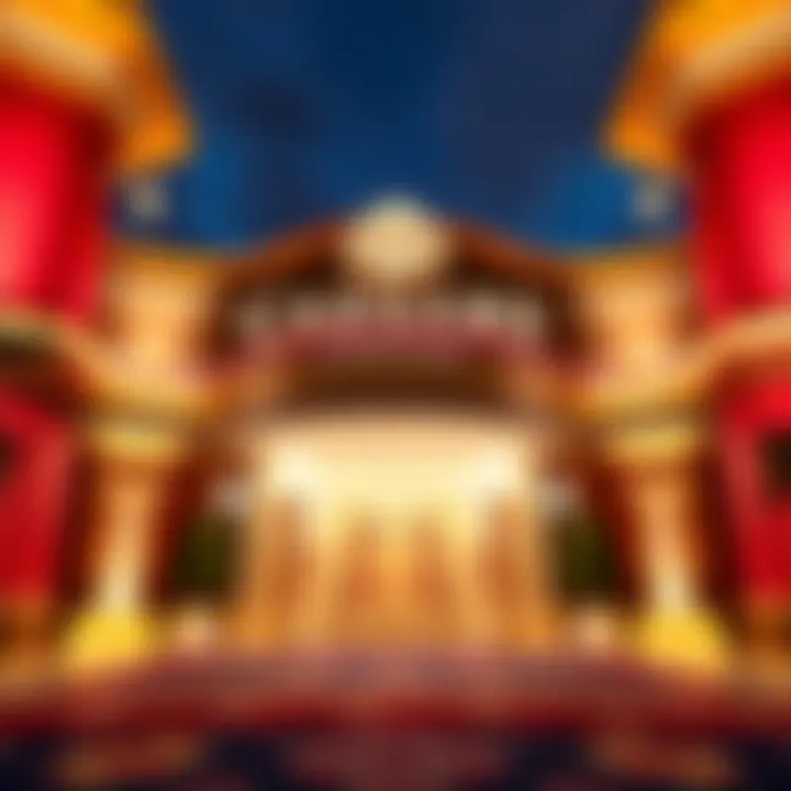 Grand Entrance of Caesars Casino Exterior view of Caesars Casino showcasing its grand entrance