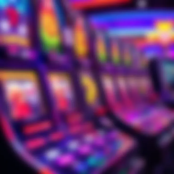 The Allure of Slot Machines A vibrant slot machine with bright lights and symbols