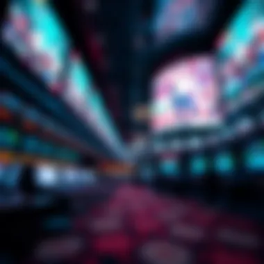 Exciting sports betting arena within Circa filled with screens