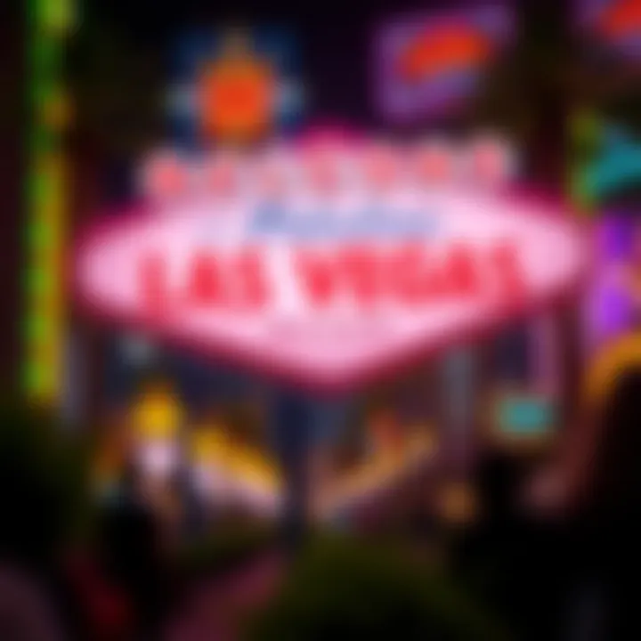 Historical images depicting the evolution of the Las Vegas Sign