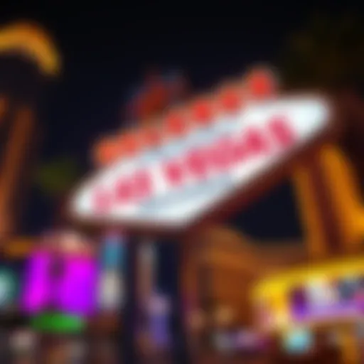 The iconic Las Vegas Sign illuminated at night