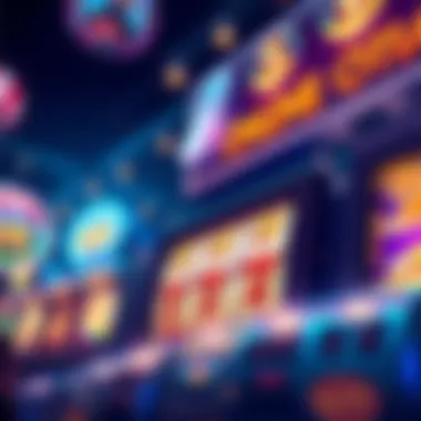 An illustration showcasing the excitement of online slots