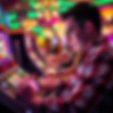 Player Enjoying Free Slots on a Device Player enjoying free slots on a device