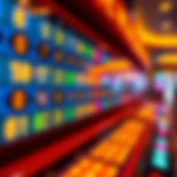 A digital keno board showcasing colorful numbers