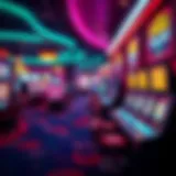 A vibrant casino floor showcasing free play options