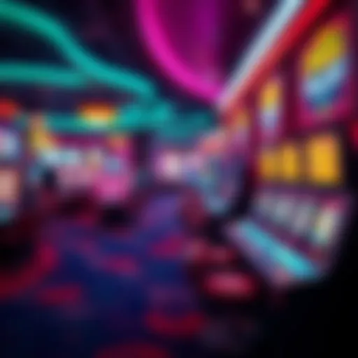 A vibrant casino floor showcasing free play options