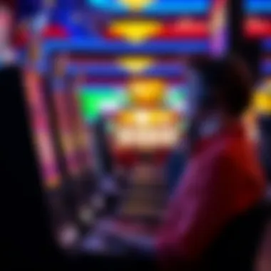 A player enjoying a slot machine with free play credits