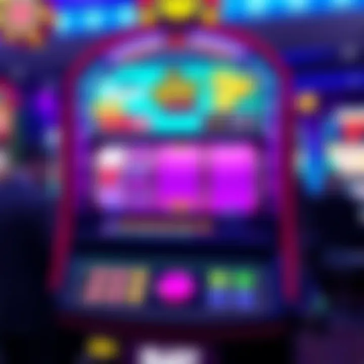 A vibrant casino slot machine with free spin features