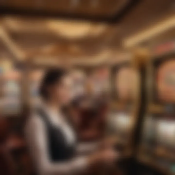 Player engaging with advanced slot technology