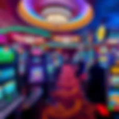 Vibrant Gaming Options at Harrah's Gaming floor filled with diverse slot machines and gaming tables