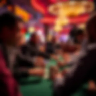 High-Stakes Decision Making A strategic moment in a poker tournament with intense focus