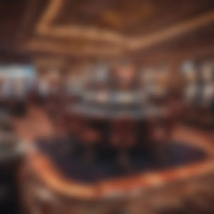 An interior shot of a vibrant gaming floor filled with slot machines and table games