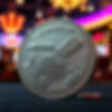 Intricate design of Las Vegas $10 silver coin showcasing iconic symbols