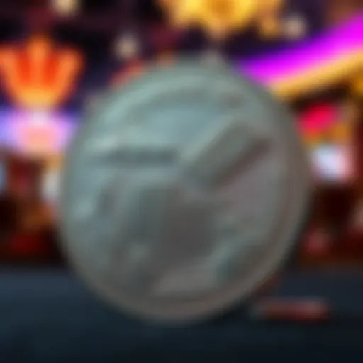 Intricate design of Las Vegas $10 silver coin showcasing iconic symbols