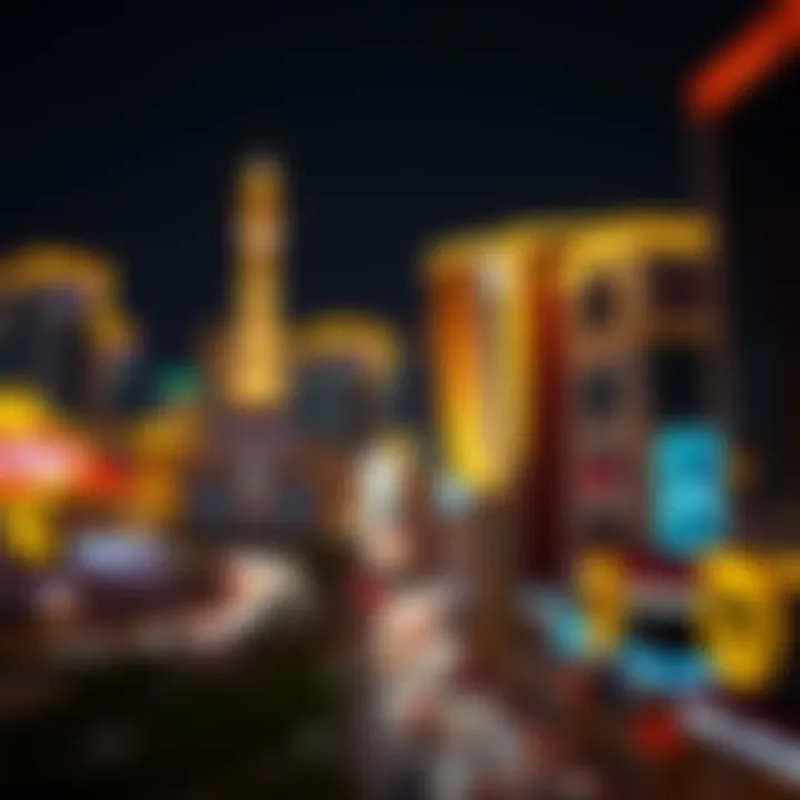 Iconic Las Vegas Strip at Night A captivating view of the Las Vegas Strip at night, showcasing vibrant lights and iconic hotels