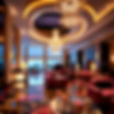 Luxurious hotel lobby with elegant decor