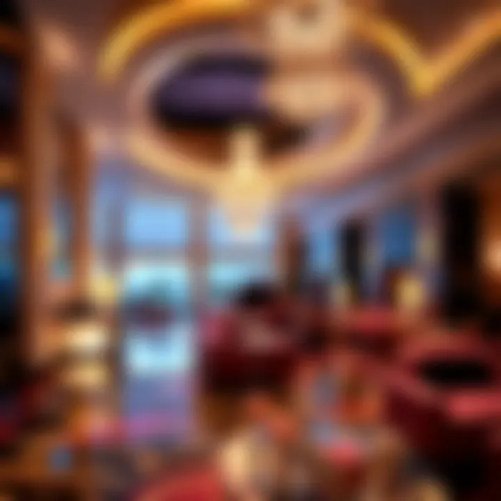 Luxurious hotel lobby with elegant decor