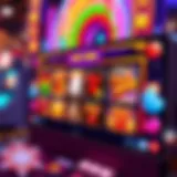 Vibrant slot app interface showcasing various game options