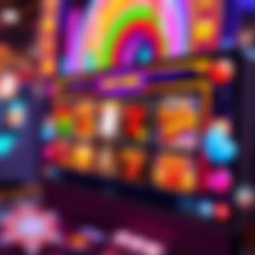 Vibrant slot app interface showcasing various game options