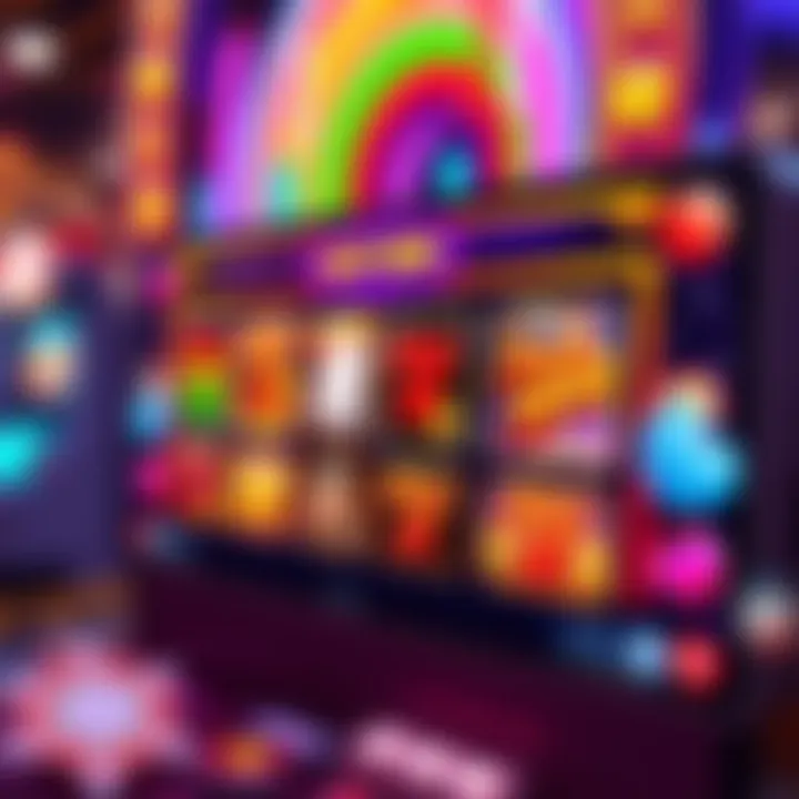 Vibrant slot app interface showcasing various game options
